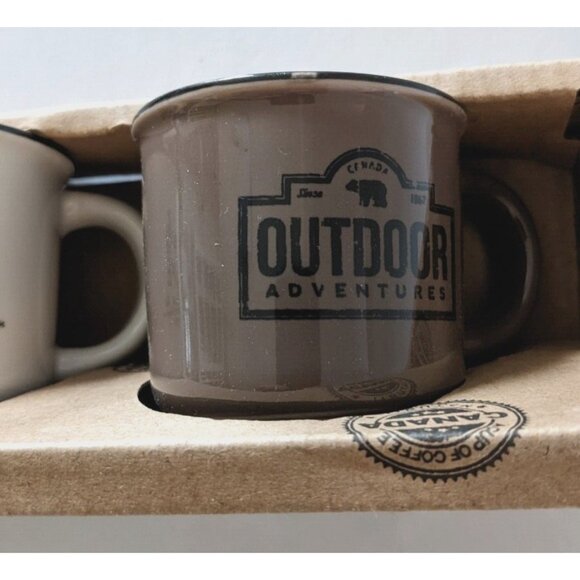 A Cup Of Coffee NATURAL Espresso Cups Multicolor New Box Of 3 2.5 Oz - Picture 7 of 7